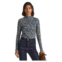 тениска,дамски,тениски,pepe,jeans,cher,long,sleeve,high,neck,t,shirt,multi,(multicolor)