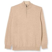 блуза,мъжки,пуловери,hackett,hm703022,half,zip,sweater,tan,brown,(beige)
