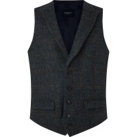 елек,мъжки,сака,hackett,teal,tweed,waistcoat,grey,(multicolor)