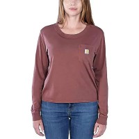 тениска,дамски,тениски,carhartt,lightweight,pocket,long,sleeve,t,shirt,sable,(purple)