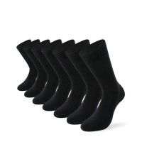 чорапи,мъжки,чорапи,дамски,чорапи,lenz,duos,half,long,socks,7,pairs,black,(black)