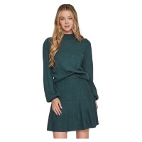 блуза,дамски,пуловери,дамски,плетени,дрехи,vila,ril,sweater,ponderosa,pine,detail,dark,melange,(green)