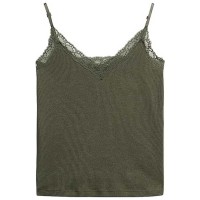 тениска,дамски,тениски,superdry,essential,rib,lace,sleeveless,v,neck,t,shirt,green,(dusty,olive,green,marl)