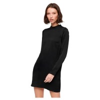 рокля,дамски,поли,и,рокли,superdry,satin,mock,neck,long,sleeve,short,dress,black,(black)