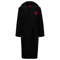 хавлии,hugo,terry,gown,bathrobe,black,(black)