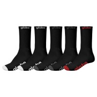 чорапи,мъжки,чорапи,дамски,чорапи,globe,og,short,socks,5,pairs,black,(multicolor)