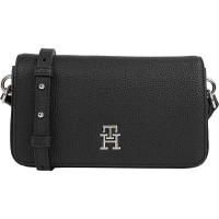 чанта,всички,чанти,tommy,hilfiger,emblem,flap,bag,black,(black)
