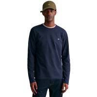 тениска,мъжки,тениски,gant,reg,shield,long,sleeve,t,shirt,evening,blue,(blue)