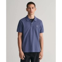 дънки,мъжки,блузи,с,яка,gant,reg,shield,short,sleeve,polo,dark,jeansblue,melange,(blue)