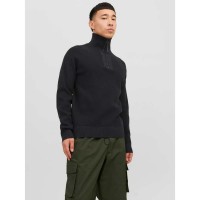 блуза,мъжки,пуловери,jack,&,jones,filo,half,zip,sweater,black,(black)