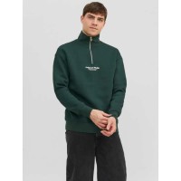 блуза,мъжки,пуловери,jack,&,jones,vesterbro,sweat,quarter,zip,hn,sn,half,zip,sweatshirt,green,(magical,forest)