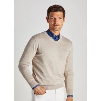 блуза,мъжки,пуловери,façonnable,cosilk,v,neck,sweater,light,beige