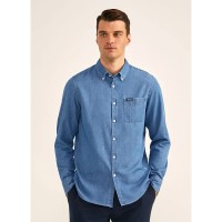 риза,с,дълъг,ръкав,мъжки,ризи,façonnable,slim,bd,pkt,ch,long,sleeve,shirt,medium,stone,wash,(blue)