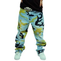 дънки,мъжки,панталони,дамски,панталони,grimey,the,strait,talk,all,over,print,regular,jeans,blue,(washed,camo)