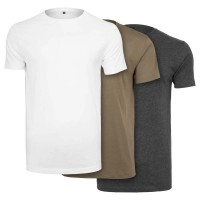 тениска,мъжки,тениски,дамски,тениски,build,your,brand,by005b,short,sleeve,t,shirt,3,units,multicolor,(white,olive,charcoal)