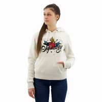суичър,дамски,блузи,superdry,tattoo,script,graphic,hoodie,cream,(beige)
