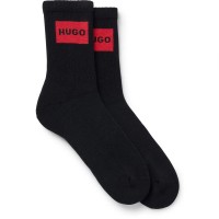 чорапи,дамски,чорапи,hugo,qs,rib,label,cc,socks,2,pairs,black