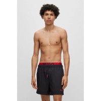 бански,гащета,мъжки,бански,костюми,hugo,flex,10231276,swimming,shorts,black,(black)