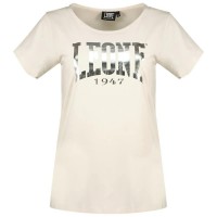 тениска,дамски,тениски,leone1947,big,logo,basic,short,sleeve,t,shirt,beige,(white)