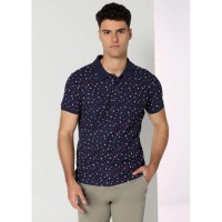 панталони,тип,чино,мъжки,блузи,с,яка,victorio,&,lucchino,short,sleeve,polo,blue,(blue)