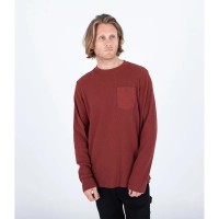 тениска,мъжки,тениски,hurley,felton,thermal,long,sleeve,t,shirt,matador,(brown,red)