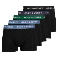 боксерки,мъжко,бельо,jack,&,jones,solid,boxers,5,units,black,(black,detail,blue,waistband)