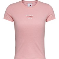 тениска,дамски,тениски,tommy,jeans,essential,logo,1,short,sleeve,t,shirt,pink,(ballet,pink)