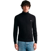 блуза,мъжки,пуловери,дамски,пуловери,gant,cable,sweater,black,(black)
