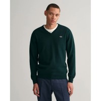 блуза,мъжки,пуловери,дамски,пуловери,gant,superfine,lambswool,v,neck,sweater,green,(tartan,green)