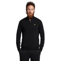 блуза,мъжки,пуловери,дамски,пуловери,lyle,&,scott,core,merino,mix,half,zip,sweater,black,(jet,black)