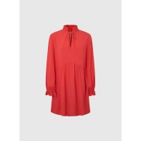 рокля,дамски,поли,и,рокли,pepe,jeans,beverly,long,sleeve,short,dress,crispy,red,(orange)