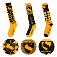 чорапи,мъжки,чорапи,дамски,чорапи,cinereplicas,hufflepuff,high,top,long,socks,3,pairs,yellow,(multicolor)