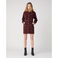 рокля,дамски,поли,и,рокли,wrangler,western,long,sleeve,short,dress,red,(dahlia)