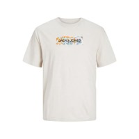тениска,мъжки,тениски,jack,&,jones,summer,print,short,sleeve,t,shirt,moonbeam,(beige)