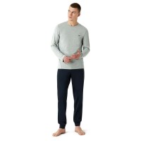 пижама,мъжки,пижами,emporio,armani,111789,3f720,long,sleeve,pyjama,grey