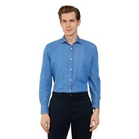 риза,с,дълъг,ръкав,мъжки,ризи,façonnable,chambray,long,sleeve,shirt,medium,stone,wash,(blue)