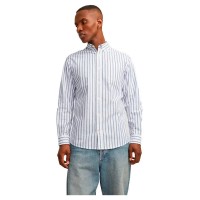 риза,с,дълъг,ръкав,мъжки,ризи,jack,&,jones,oxford,long,sleeve,shirt,ensign,blue,stripes,stripes,(white,blue)