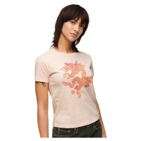 тениска,дамски,тениски,superdry,dragon,slim,short,sleeve,t,shirt,pink,clay,(pink)
