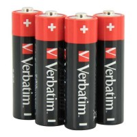 батерии,verbatim,49501,aa,alkaline,battery,4,units,black,(red)