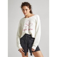 блуза,дамски,блузи,pepe,jeans,lorelai,sweatshirt,canvas,white
