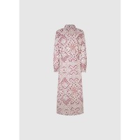 рокля,дамски,поли,и,рокли,pepe,jeans,paz,long,sleeve,long,dress,mousse,white,(pink)