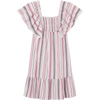 рокля,детски,поли,и,рокли,pepe,jeans,regina,short,sleeve,dress,mousse,white,(pink)
