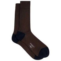 чорапи,мъжки,чорапи,hackett,cotton,socks,dark,brown,(brown)