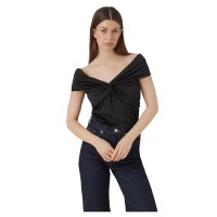 тениска,дамски,тениски,vero,moda,salla,of,shoulder,short,sleeve,t,shirt,black,(black)