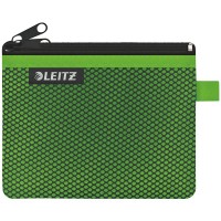 несесер,тоалетни,принадлежности,leitz,wow,nylon,two,pockets,travel,14x10.5,cm,wash,bag,green