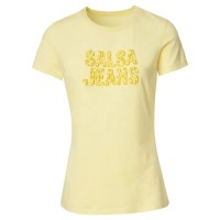 тениска,дамски,тениски,salsa,jeans,sequin,logo,short,sleeve,t,shirt,light,yellow,(yellow)