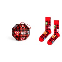 чорапи,мъжки,чорапи,happy,socks,bauble,gift,box,half,long,socks,red
