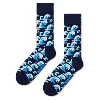 чорапи,мъжки,чорапи,happy,socks,waves,half,long,socks,navy,(blue)