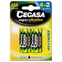 батерии,cegasa,lr03,blister,alkaline,battery,6,units,silver