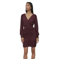 рокля,дамски,поли,и,рокли,vila,partina,long,sleeve,dress,winetasting,(red)